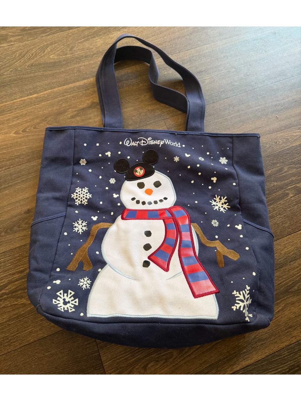 Walt Disney World Navy Snowman Tote Bag